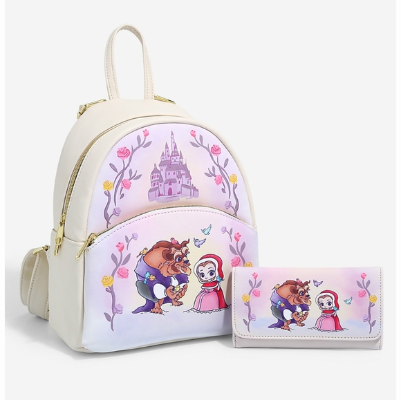 Loungefly Handbags - NWT Loungefly Beauty and the Beast Set